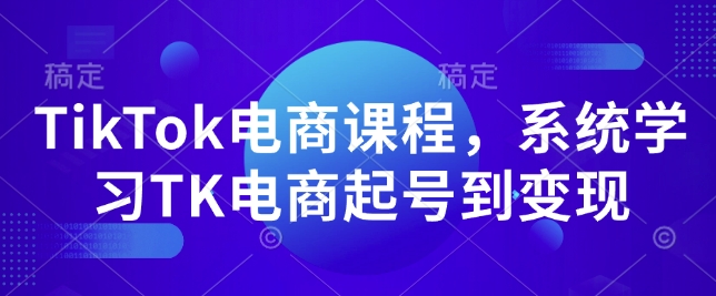 TikTok电商课程，​系统学习TK电商起号到变现聚合资源站-专注分享软件资料 全网资源  软件工具脚本 网络创业落地实操课程 – 全网首发_高质量项目输出聚合资源站