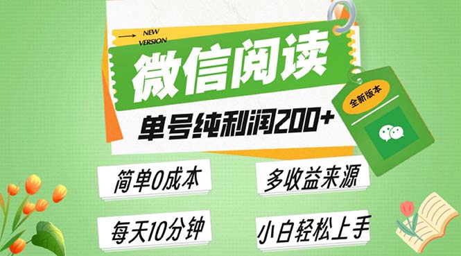 最新微信阅读6.0，每日5分钟，单号利润200+，可批量放大操作，简单0成本聚合资源站-专注分享软件资料 全网资源  软件工具脚本 网络创业落地实操课程 – 全网首发_高质量项目输出聚合资源站