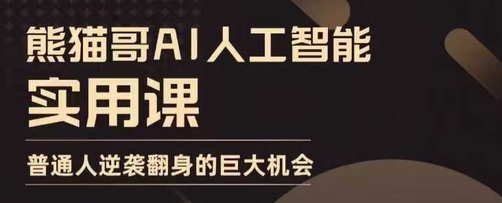 AI人工智能实用课，实在实用实战，普通人逆袭翻身的巨大机会聚合资源站-专注分享软件资料 全网资源  软件工具脚本 网络创业落地实操课程 – 全网首发_高质量项目输出聚合资源站