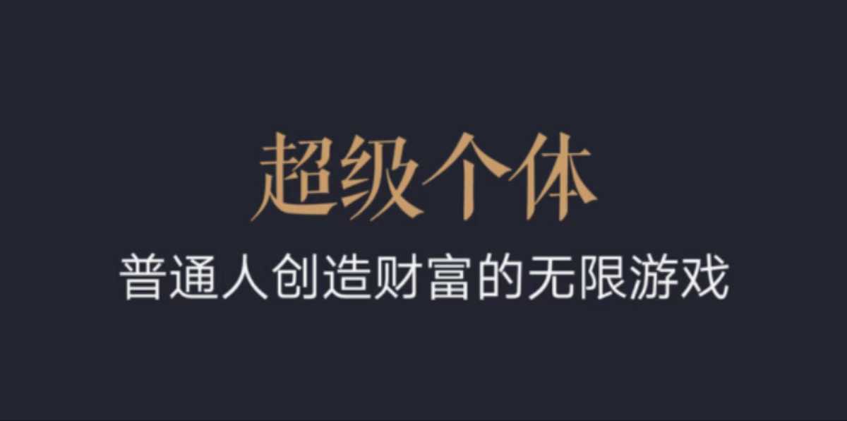 超级个体：2024-2025翻盘指南，普通人创造财富的无限游戏聚合资源站-专注分享软件资料 全网资源  软件工具脚本 网络创业落地实操课程 – 全网首发_高质量项目输出聚合资源站