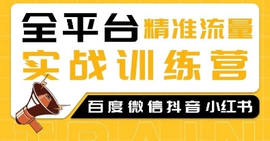 全平台精准流量实战训练营，百度微信抖音小红书SEO引流教程聚合资源站-专注分享软件资料 全网资源  软件工具脚本 网络创业落地实操课程 – 全网首发_高质量项目输出聚合资源站