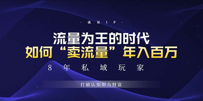 未来如何通过“卖流量”年入百万，跨越一切周期绝对蓝海项目聚合资源站-专注分享软件资料 全网资源  软件工具脚本 网络创业落地实操课程 – 全网首发_高质量项目输出聚合资源站